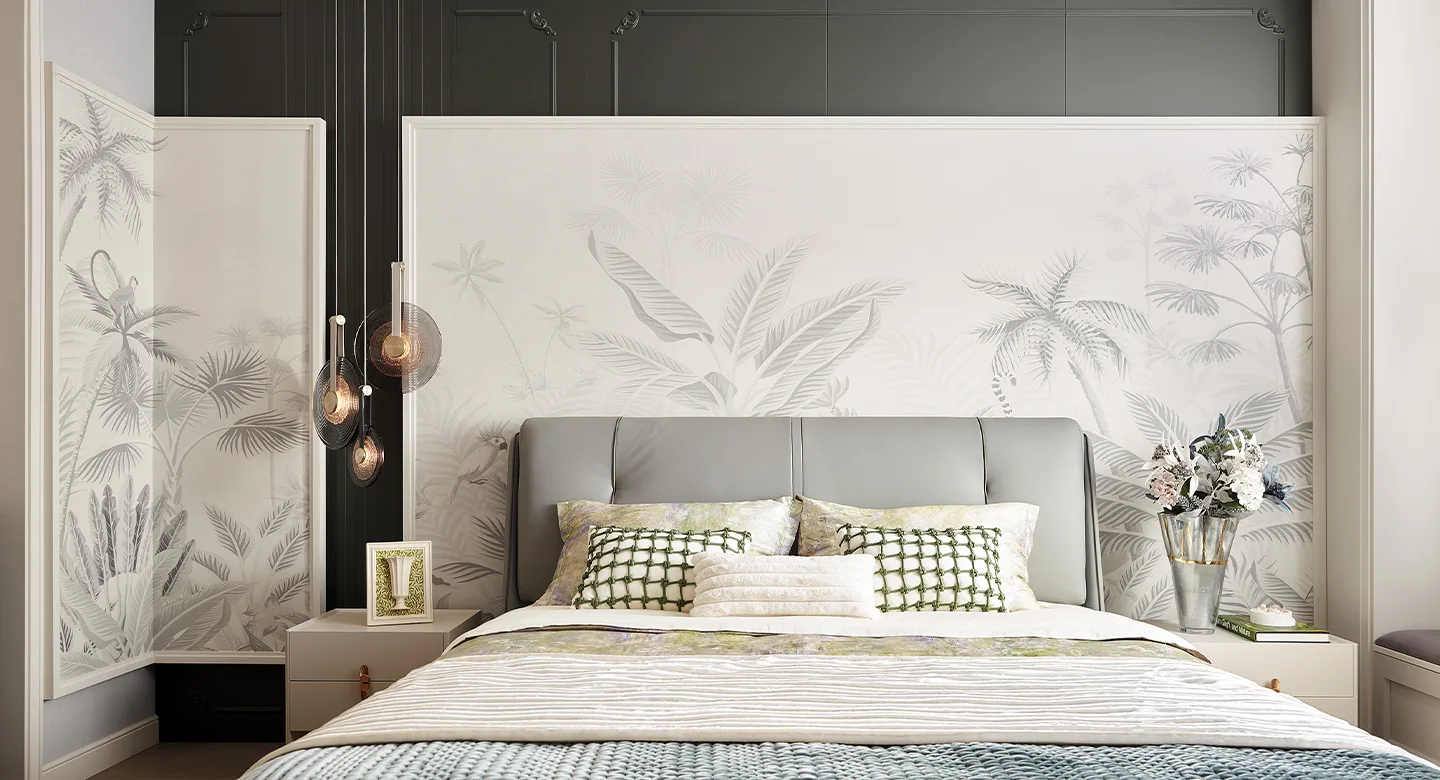 Thiết kế nội thất trọn gói phong cách Filoli Mỹ hiện đại màu xanh dương trắng