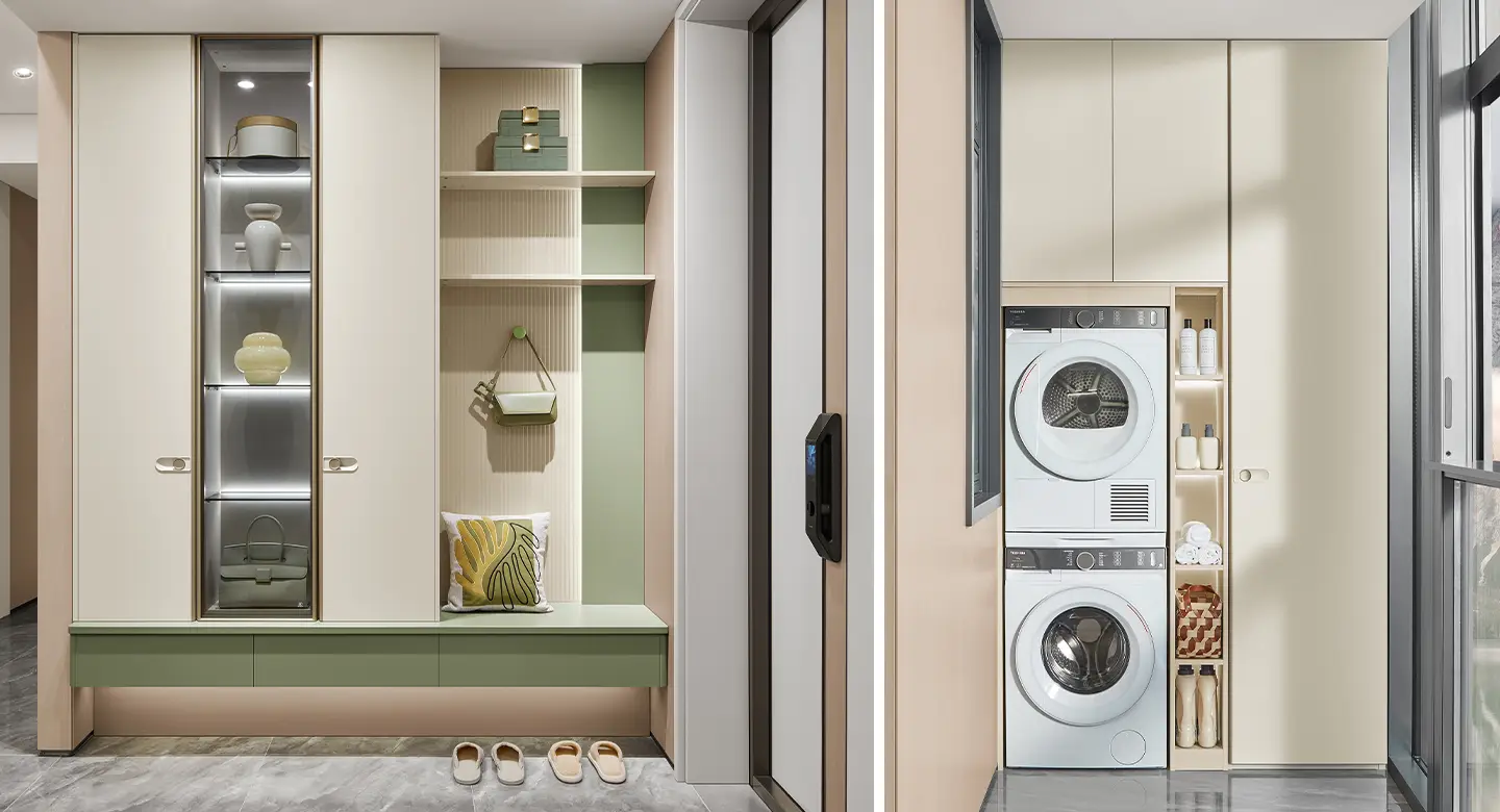 Thiết kế nội thất trọn gói phong cách tối giản màu xanh