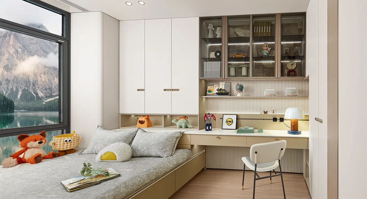 Thiết kế nội thất trọn gói phong cách tối giản màu xanh