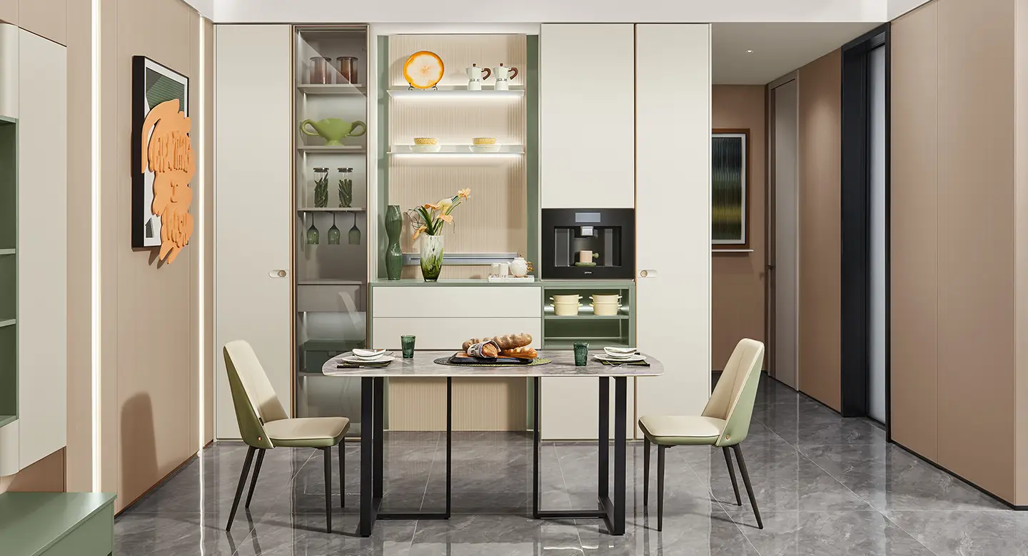 Thiết kế nội thất trọn gói phong cách tối giản màu xanh
