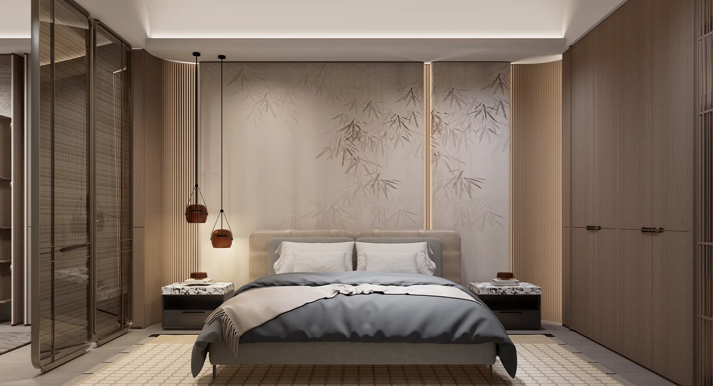 Thiết kế nội thất trọn gói phong cách Yunqi Tân Trung Hoa hiện đại