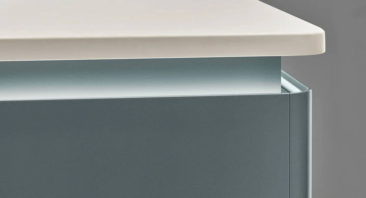 Thiết kế nội thất trọn gói sơn mài xanh Teal kết hợp trắng thanh lịch