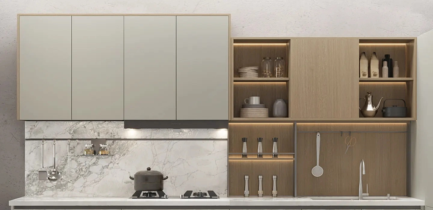 Thiết kế Thi công Tủ bếp AURORA chữ L hiện đại
