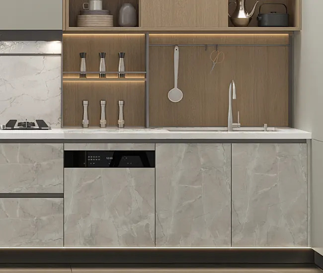Thiết kế Thi công Tủ bếp AURORA chữ L hiện đại