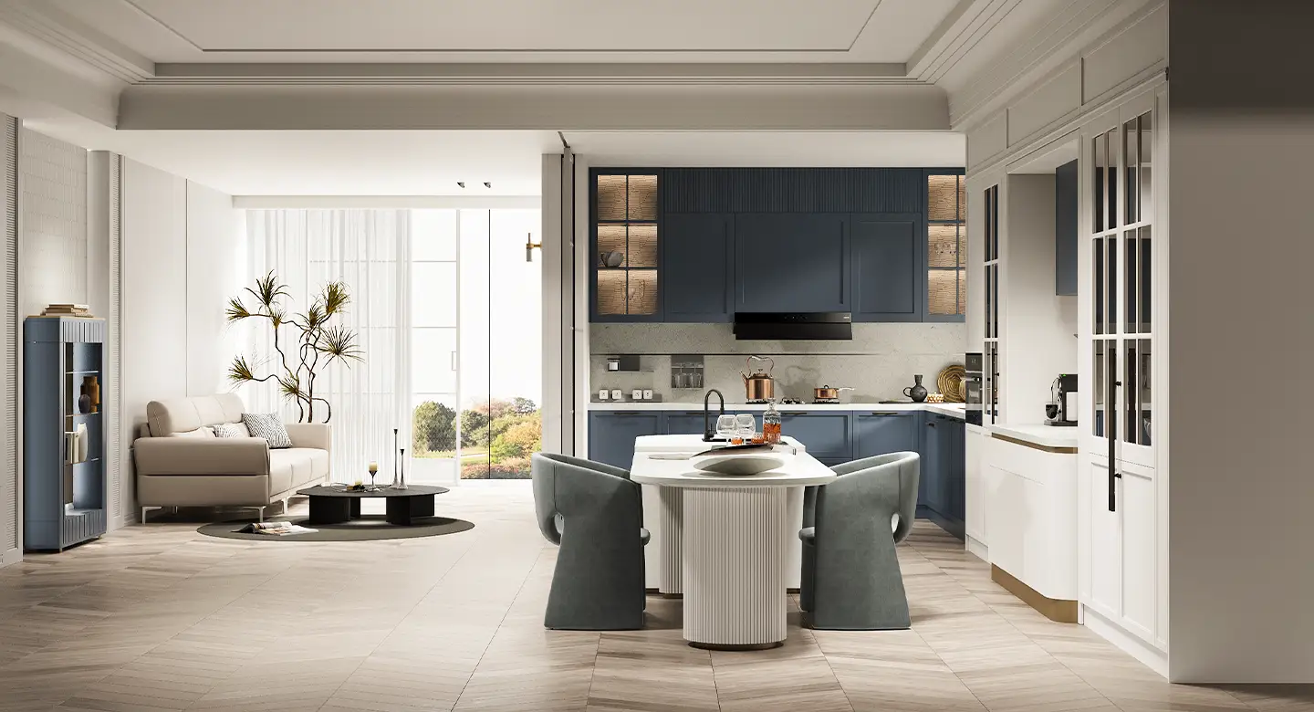 Thiết kế Thi công Tủ bếp FILOLI hiện đại pha cổ điển
