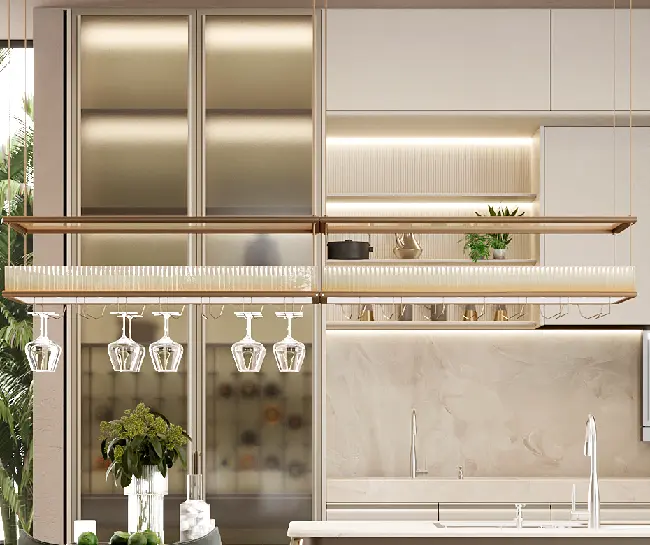 Thiết kế Thi công Tủ bếp GLENDURGAN hiện đại hai tông màu