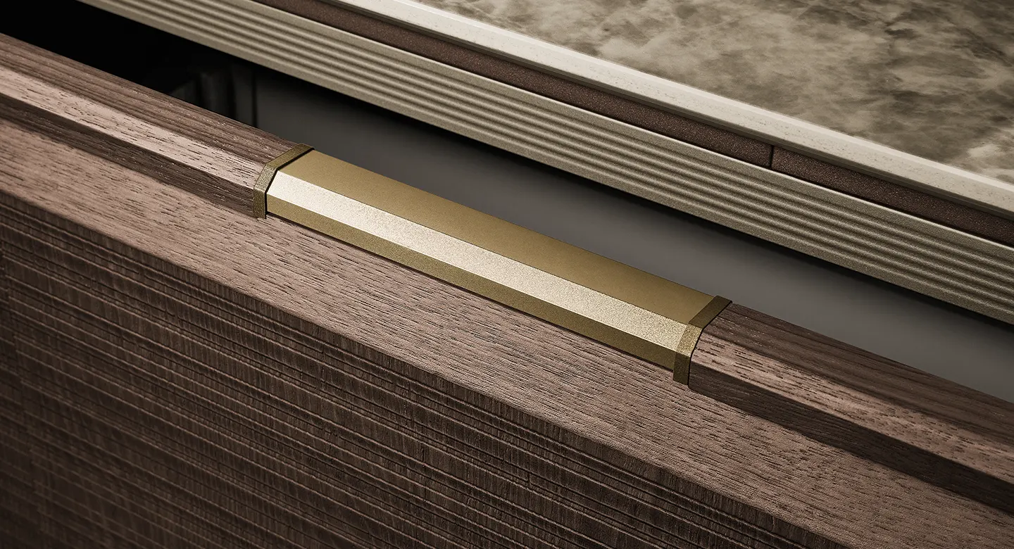 Thiết kế thi công Tủ bếp gỗ Veneer Ý cao cấp có đảo bếp POLYNESIA