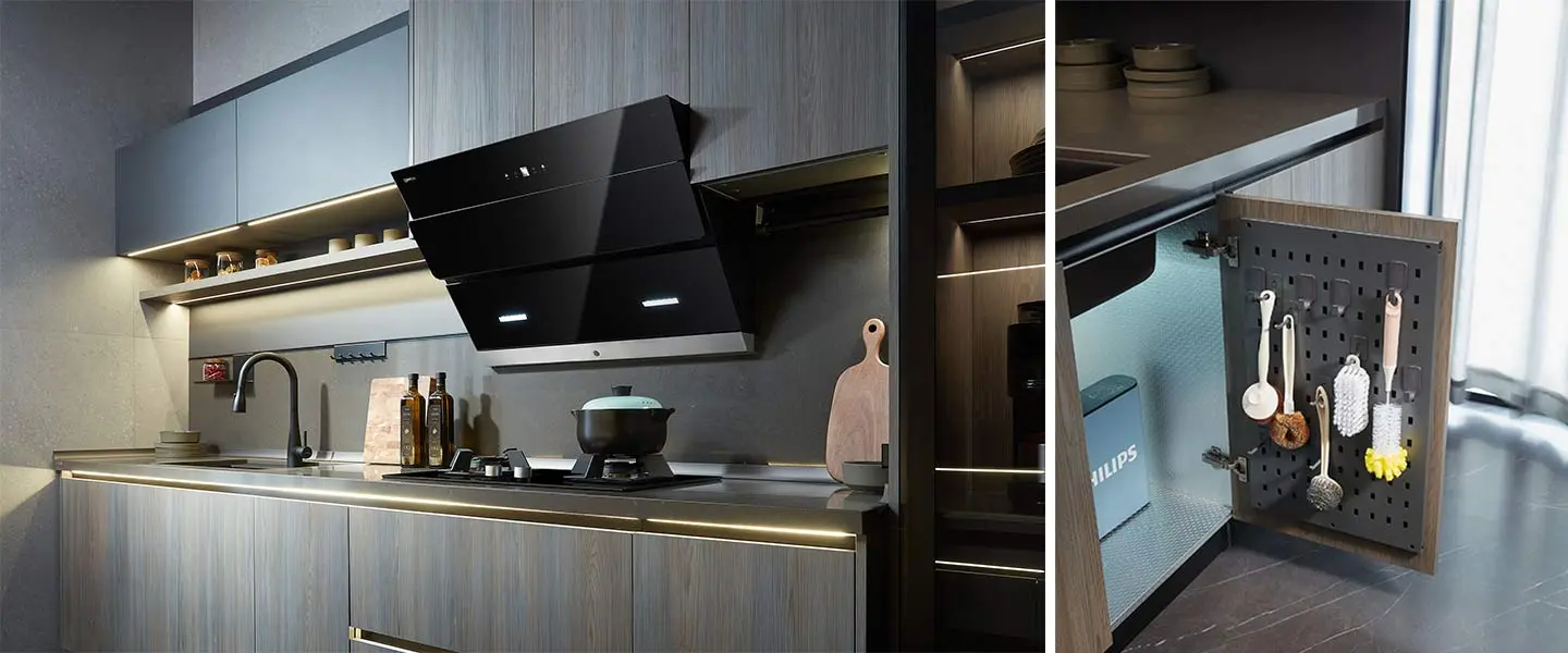 Thiết Kế Thi Công Tủ Bếp MEDELLIN Gỗ Công Nghiệp Melamine Hiện Đại