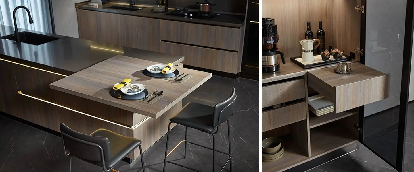 Thiết Kế Thi Công Tủ Bếp MEDELLIN Gỗ Công Nghiệp Melamine Hiện Đại