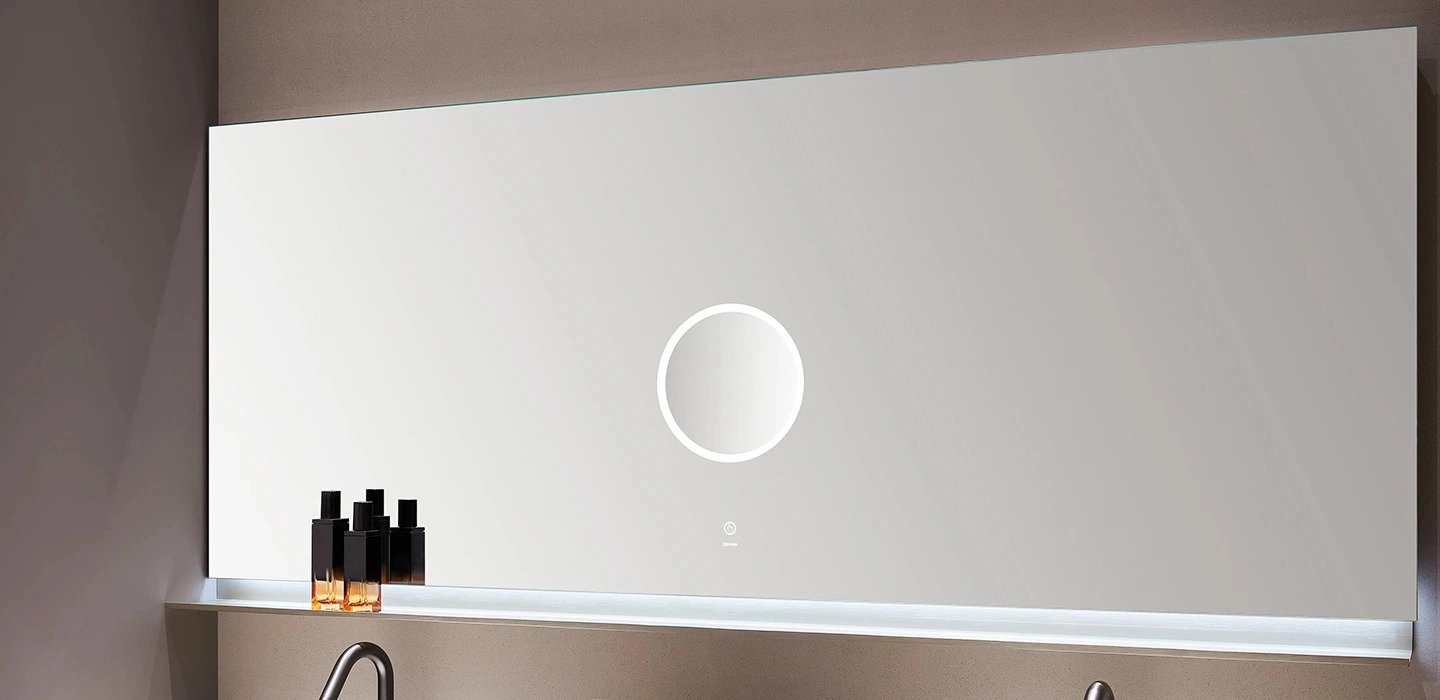 Thiết kế thi công Tủ Lavabo đôi treo tường màu xám nhạt hiện đại