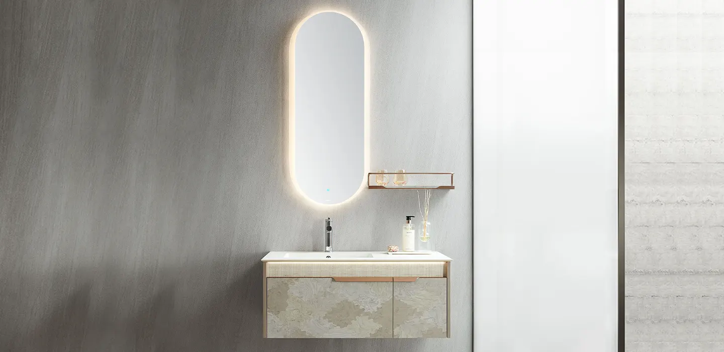 Thiết Kế Thi Công Tủ Lavabo nhỏ Treo Tường  Phủ Melamine