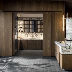 Thiết kế nội thất trọn gói phong cách Ý hiện đại phủ Veneer