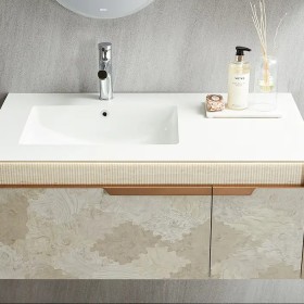 Thiết Kế Thi Công Tủ Lavabo nhỏ Treo Tường  Phủ Melamine