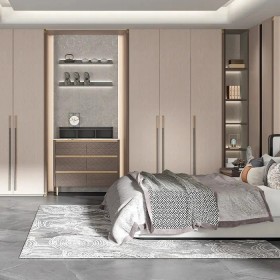 Thiết kế thi công Tủ quần áo cao cấp hiện đại tay nắm dài