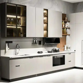 Thiết kế thi công Tủ bếp SOMMAROY màu xám hiện đại sang trọng