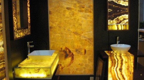 Đá Onyx Phòng Tắm và Lavabo
