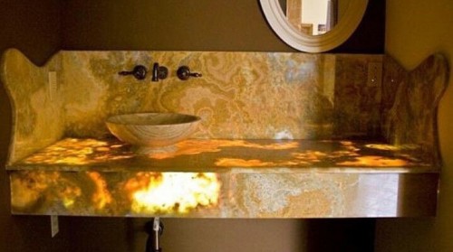 Đá Onyx Phòng Tắm và Lavabo